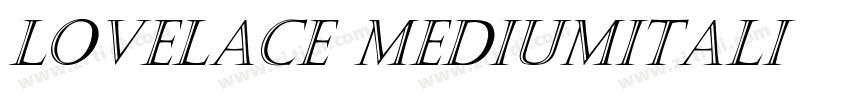 Lovelace MediumItali字体转换